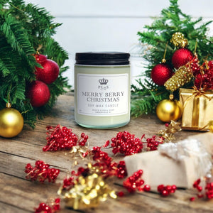 BERRY MERRY CHRISTMAS - 9oz Soy Candle