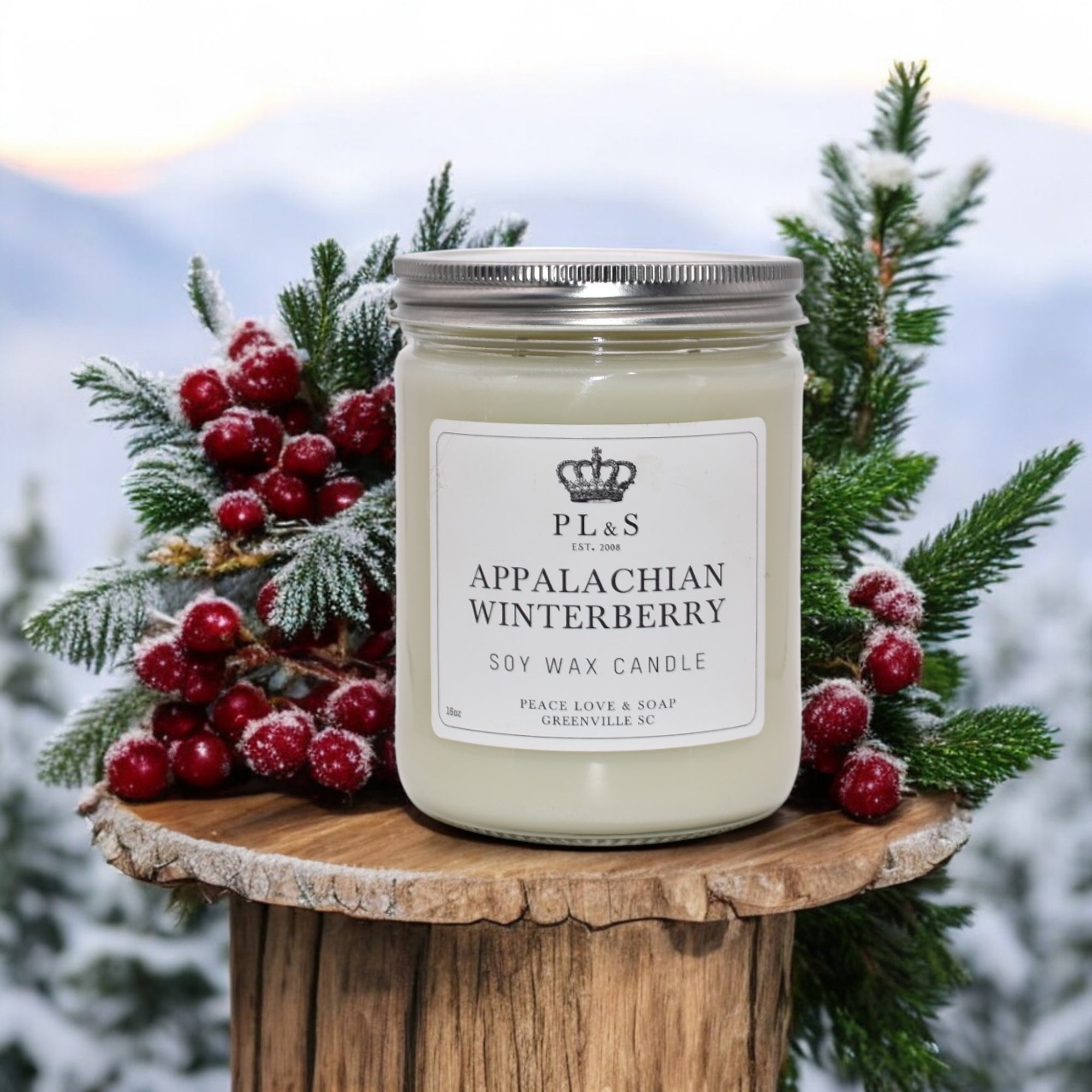 APPALACHIAN WINTERBERRY - 16oz Soy Candle