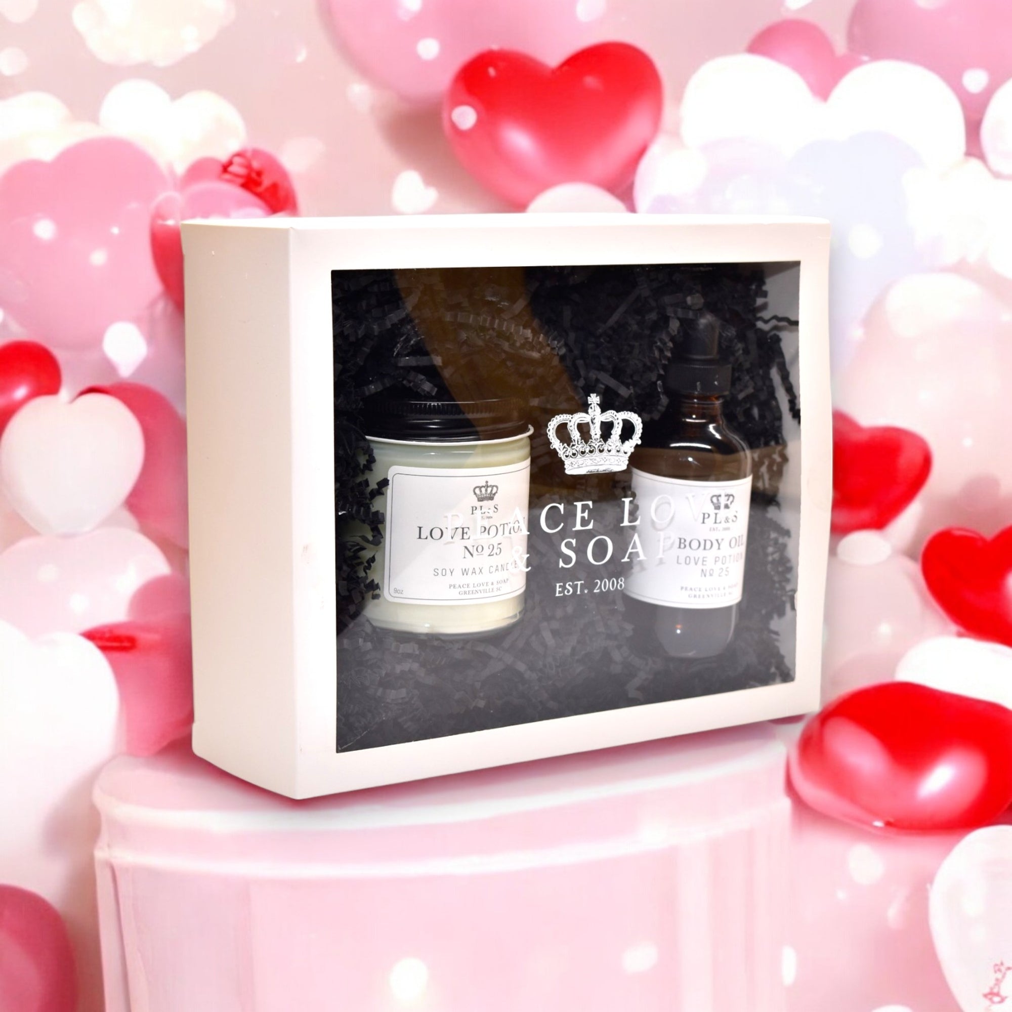 VALENTINES DAY GIFT BOX - Candle & Body Oil