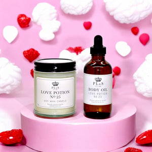 VALENTINES DAY GIFT BOX - Candle & Body Oil